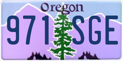 OR license plate 971SGE