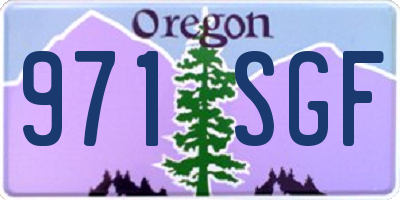 OR license plate 971SGF