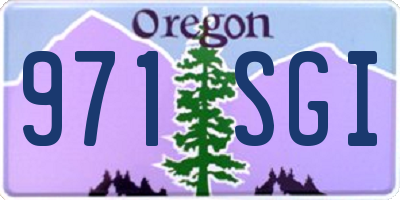 OR license plate 971SGI