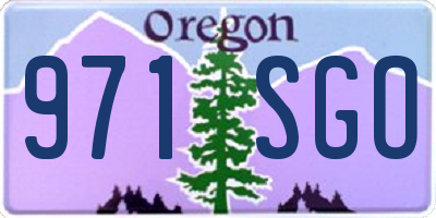 OR license plate 971SGO
