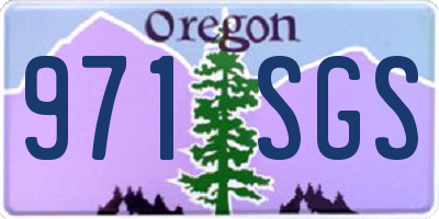 OR license plate 971SGS