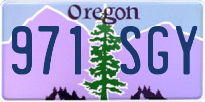 OR license plate 971SGY