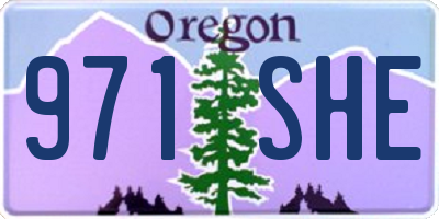 OR license plate 971SHE