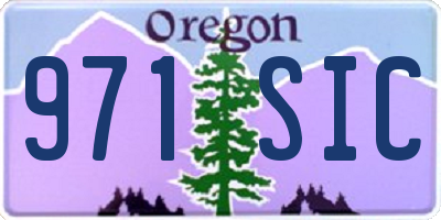 OR license plate 971SIC