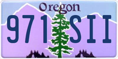OR license plate 971SII