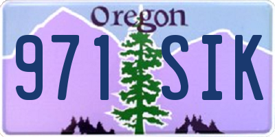 OR license plate 971SIK