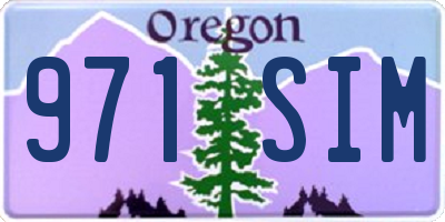 OR license plate 971SIM