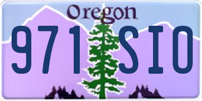 OR license plate 971SIO