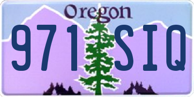 OR license plate 971SIQ