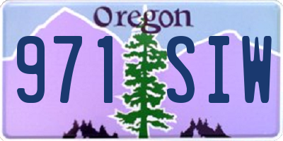 OR license plate 971SIW