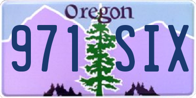 OR license plate 971SIX