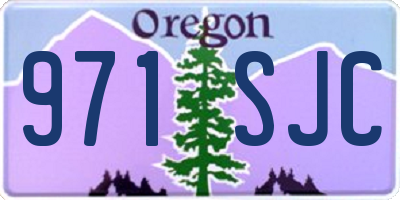 OR license plate 971SJC