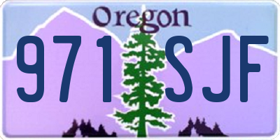 OR license plate 971SJF