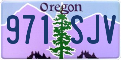 OR license plate 971SJV