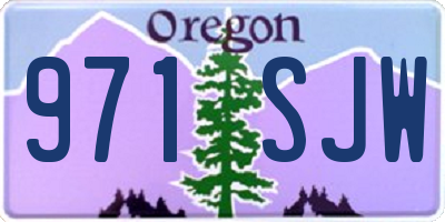 OR license plate 971SJW