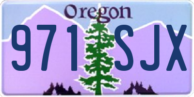 OR license plate 971SJX