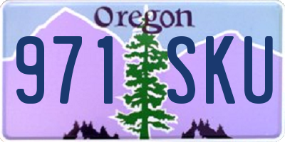 OR license plate 971SKU