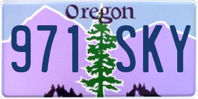 OR license plate 971SKY
