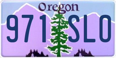 OR license plate 971SLO