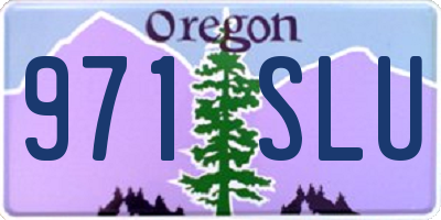 OR license plate 971SLU