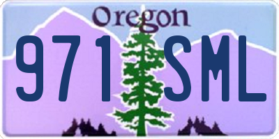 OR license plate 971SML