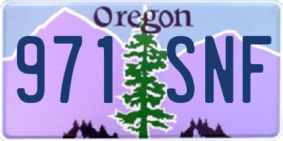 OR license plate 971SNF