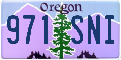 OR license plate 971SNI