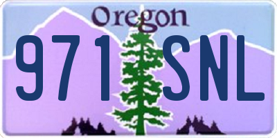 OR license plate 971SNL