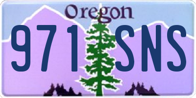 OR license plate 971SNS
