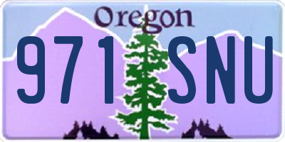 OR license plate 971SNU