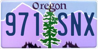 OR license plate 971SNX