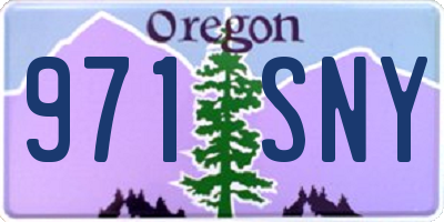OR license plate 971SNY
