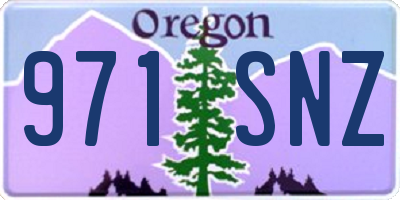 OR license plate 971SNZ