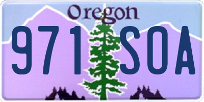 OR license plate 971SOA
