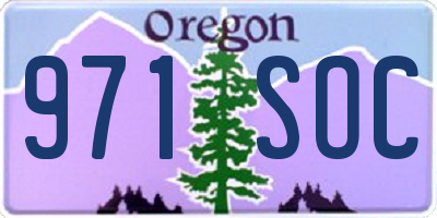 OR license plate 971SOC
