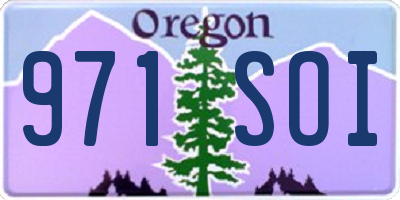 OR license plate 971SOI