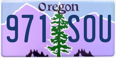OR license plate 971SOU