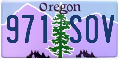 OR license plate 971SOV