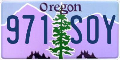OR license plate 971SOY