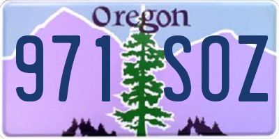 OR license plate 971SOZ