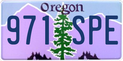 OR license plate 971SPE