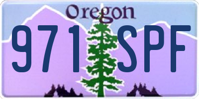 OR license plate 971SPF