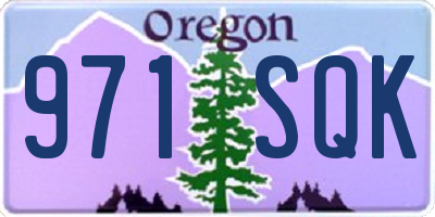 OR license plate 971SQK