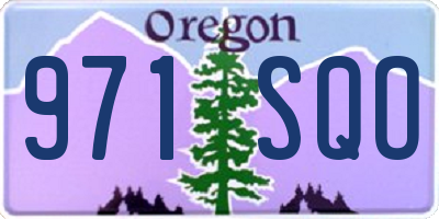 OR license plate 971SQO