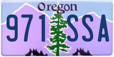 OR license plate 971SSA