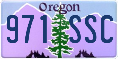 OR license plate 971SSC