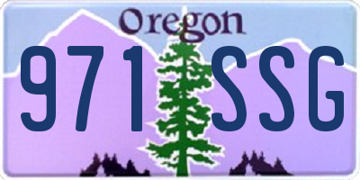 OR license plate 971SSG