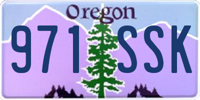 OR license plate 971SSK