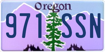 OR license plate 971SSN