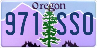 OR license plate 971SSO